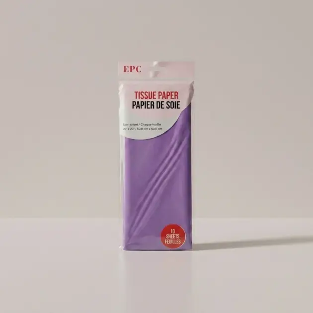 Tissue 10 Sheet 20”X20” Purple