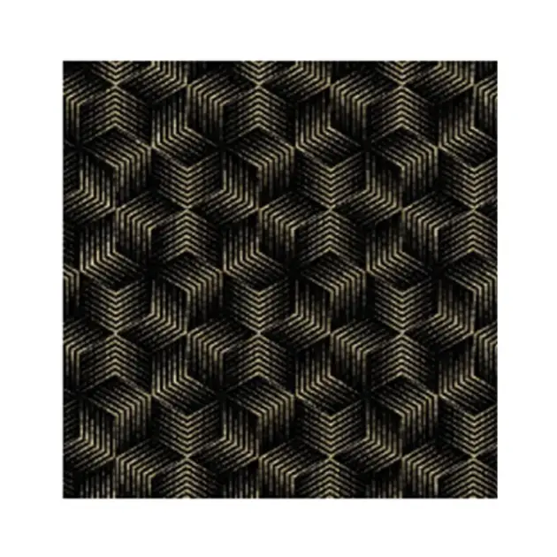 Printed Tissue 5 Sheet 20”X20” Black & Gold Pattern