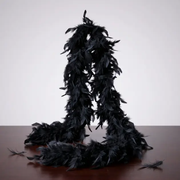Feather Boa Black 48”