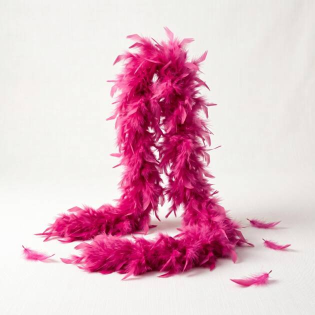 Feather Boa Hot Pink 48”