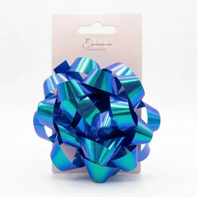 5” Star Bow Iridescent Blue
