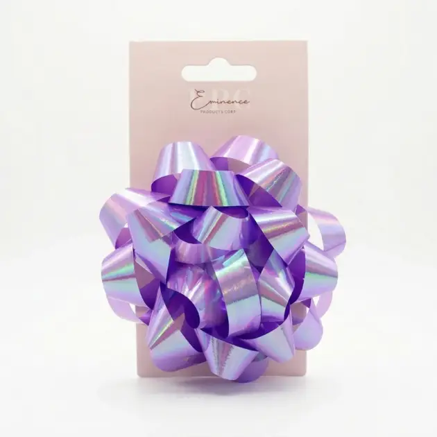 5” Star Bow Iridescent Purple
