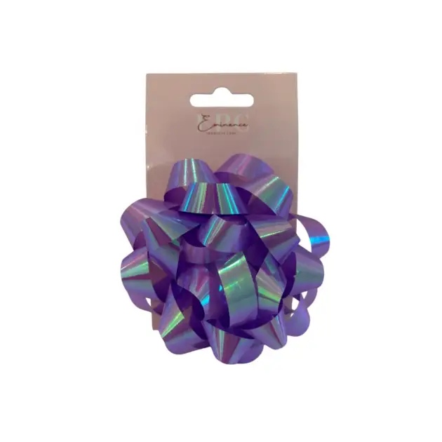 5” Star Bow Iridescent Purple