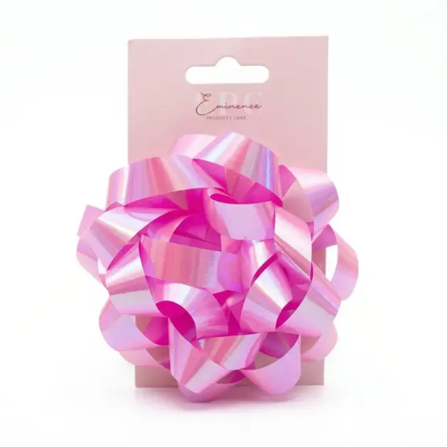 5” Star Bow Iridescent Pink