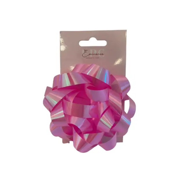 5” Star Bow Iridescent Pink