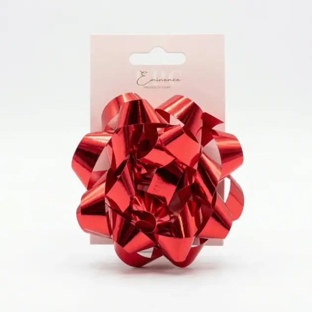 5” Star Bow Metallic Red