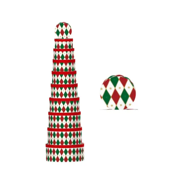 Premium Gift Box Set of 10 Square Boxes. Two Designs assorted