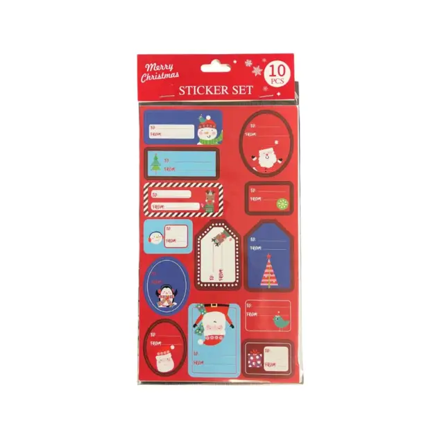 Christmas gift Tag Stickers 5 Sheets 65 Tags