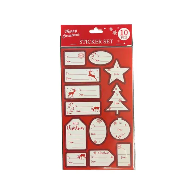 Christmas gift Tag Stickers 5 Sheets 65 Tags