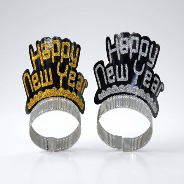 Happy New Year Tiara 6 Pack Gold & Silver