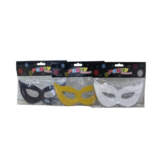 Mask 6 Pack Black, Gold & Silver