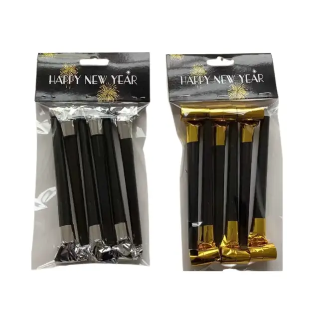 New Year 11 cm Blowout 6 Pack Gold & Silver