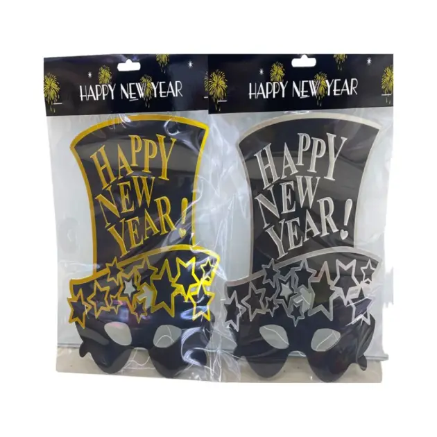New Year Mask 2 Pack Gold & Silver