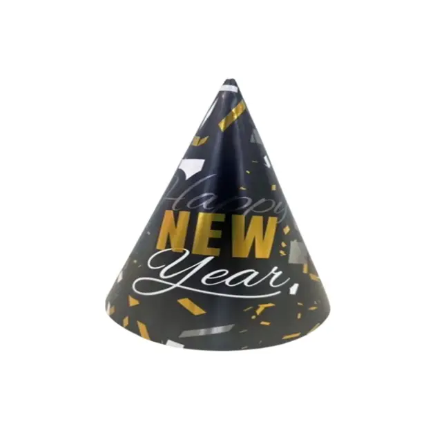 Happy New Year 24cm Cone Hat