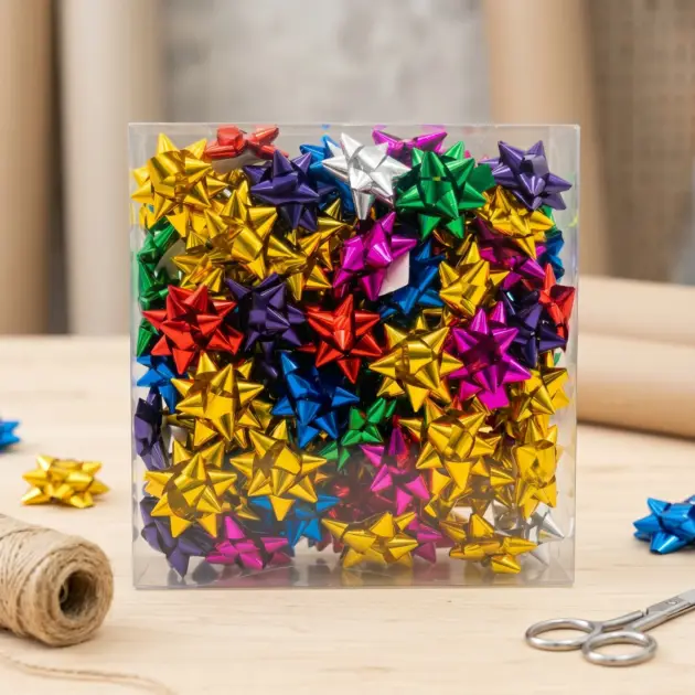 Christmas 2” Mini Star Bows Pack of 25 Assorted Colours