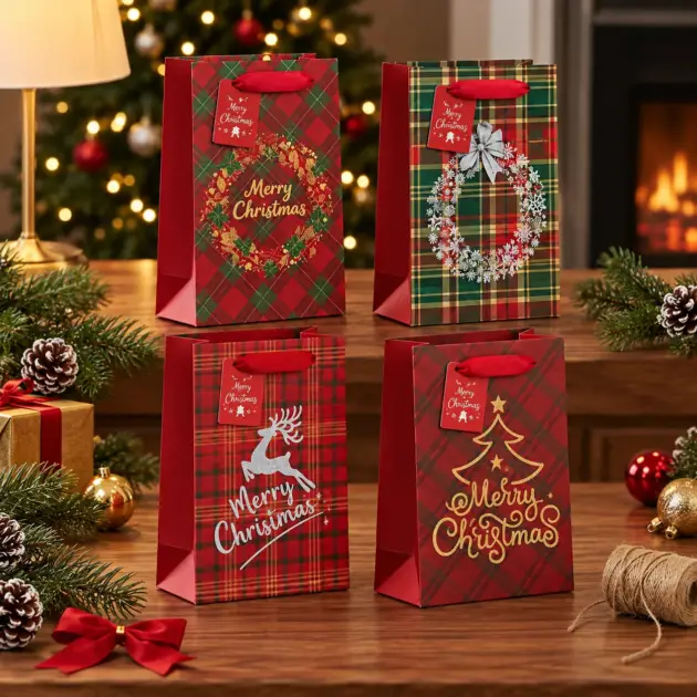 Premium Christmas Gift bag Giant 210 gsm Hot Stamped