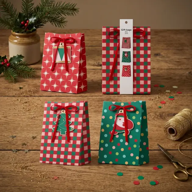 Premium Christmas Gift bag Medium 190 gsm Pack of 3