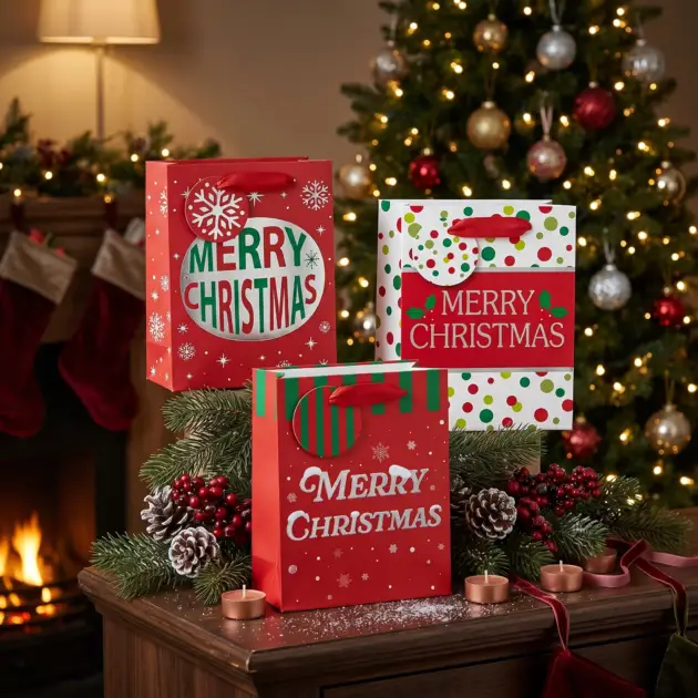Premium Christmas Gift bag Giant 210 gsm Hot Stamped