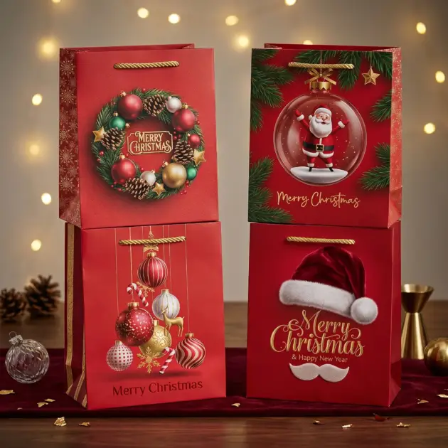 Premium Christmas Gift bag 210 GSM Hot Stamped