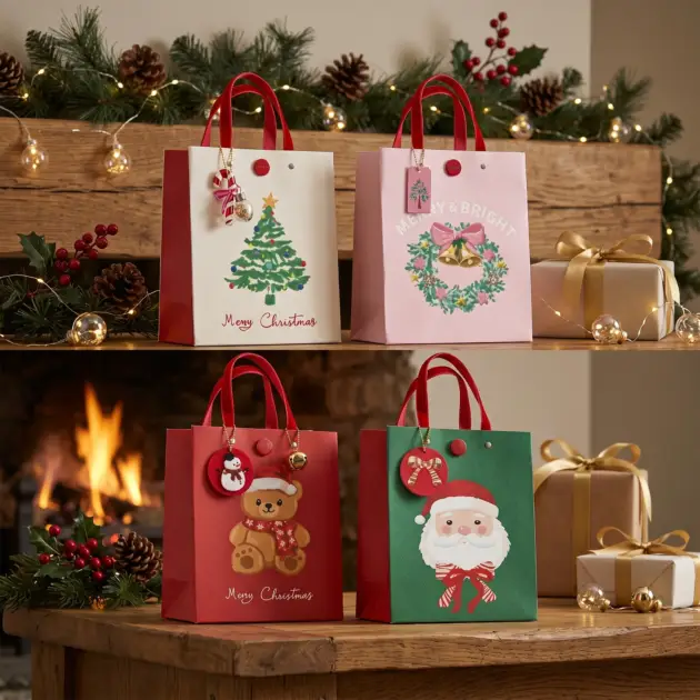 Premium Christmas Gift Bag 210 GSM Glitter