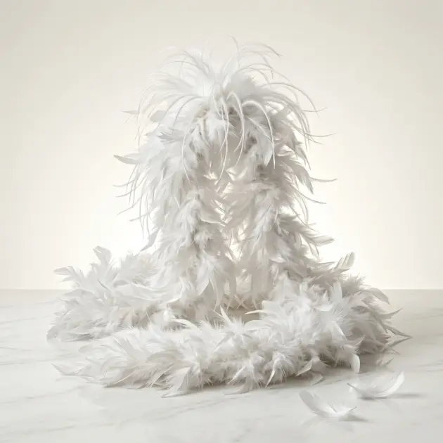 Feather Boa White 48”