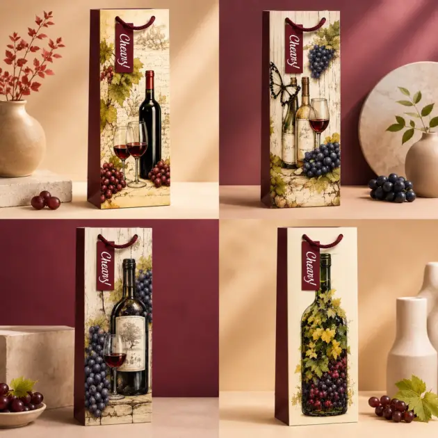 Premium Wine Bag 4 assorted designs