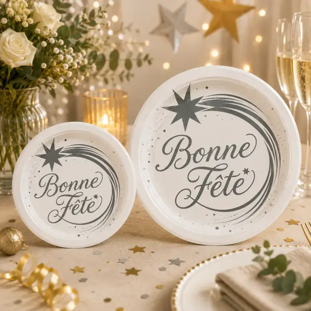 Bonne Fete Assiettes et Serviettes