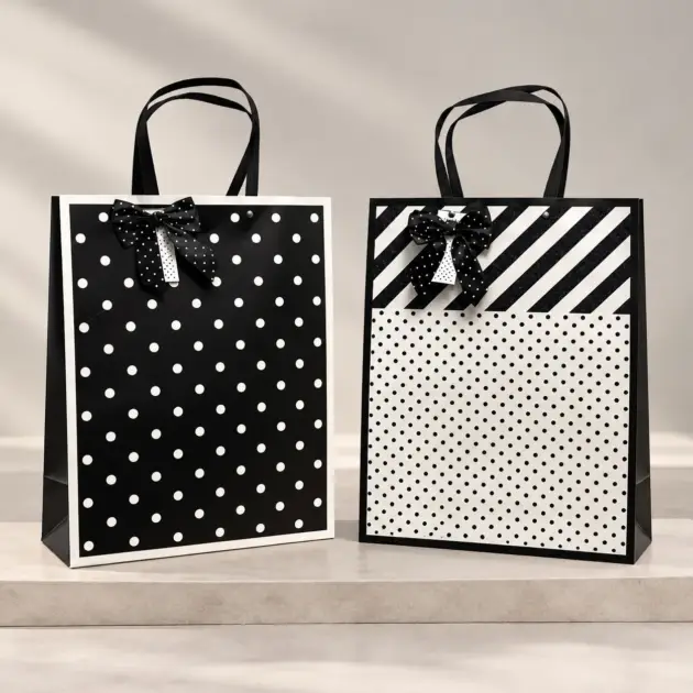 Jumbo Gift bag with Satin Bow with 2 Assorted Designs