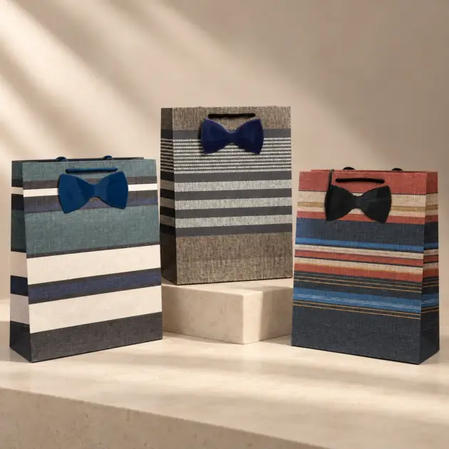 Jumbo Gift bag with 3D Bow with 3 Assorted Designs