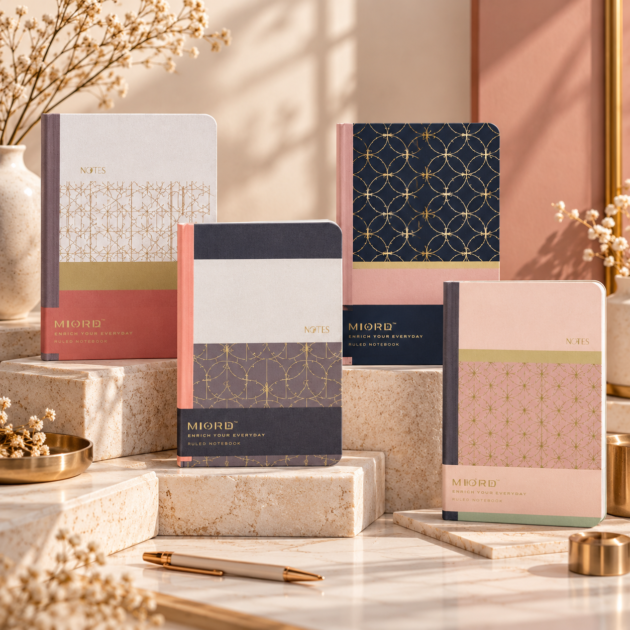 A7 Mini Notebook Gold Geometric
